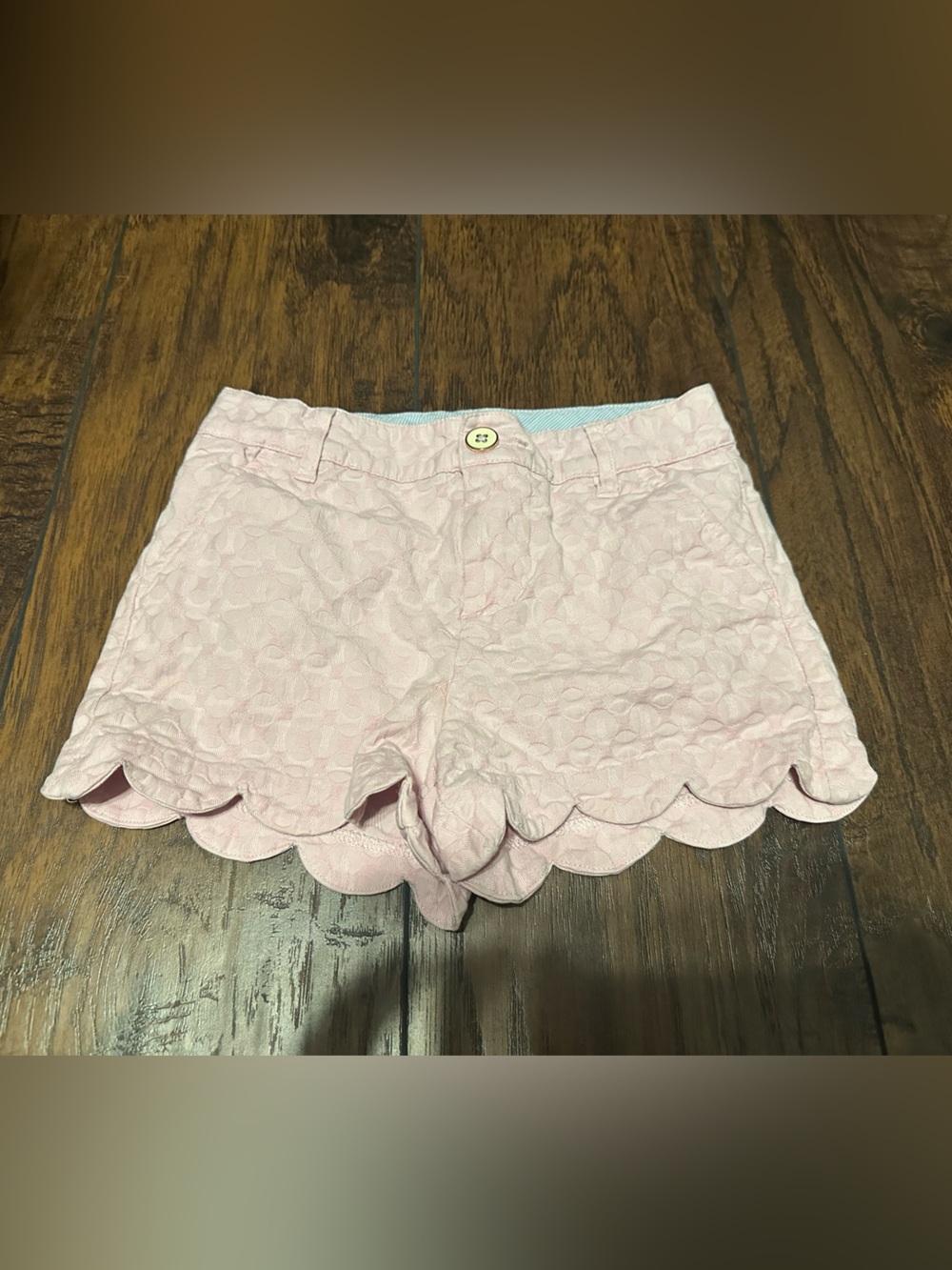 crown & ivy Girls Pink Embossed short